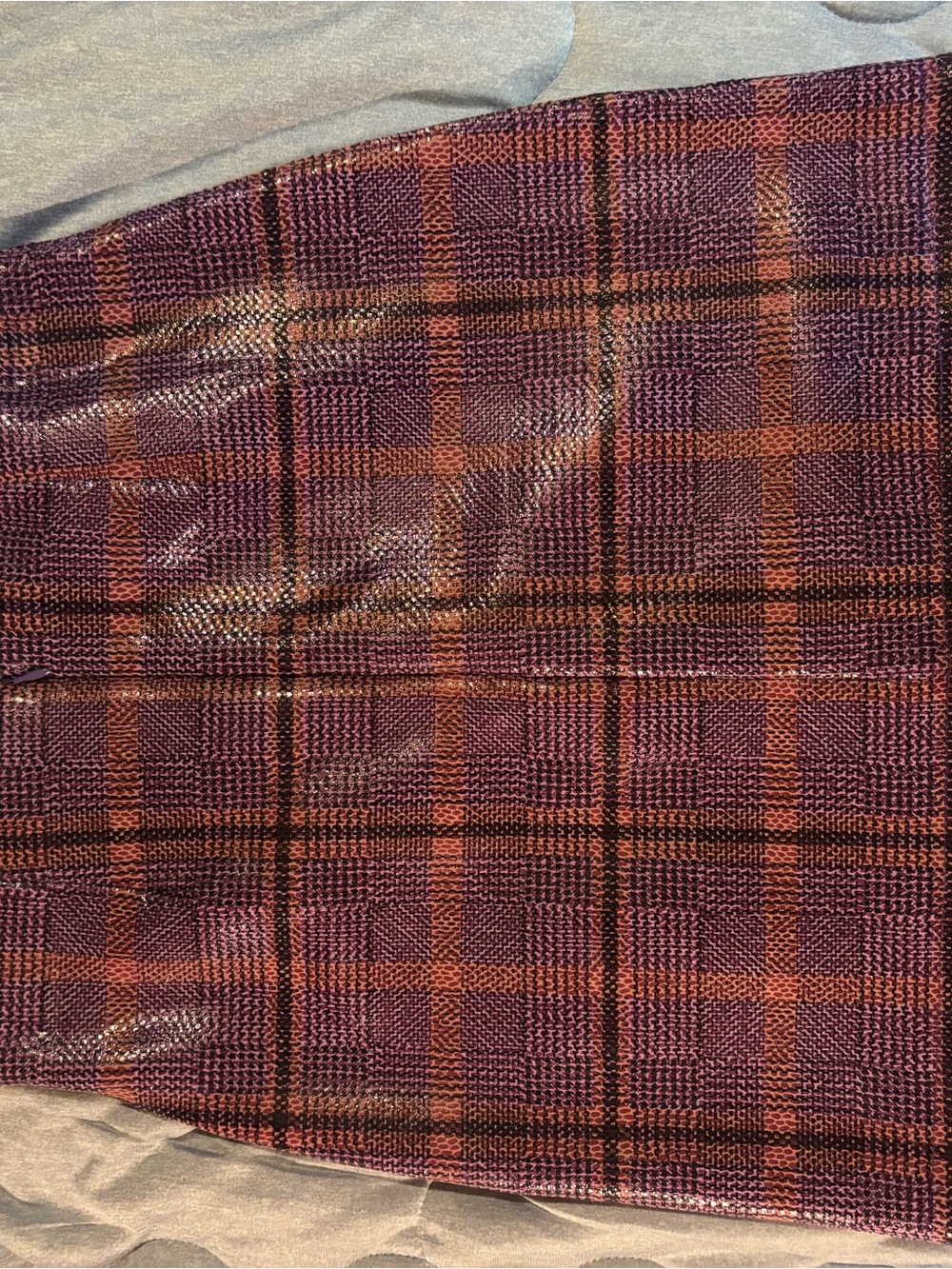 ESQUALO Purple and Rust Textured Pencil Skirt